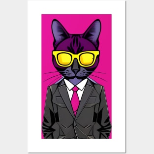 Cat Boss In Elegant Suit Posters and Art